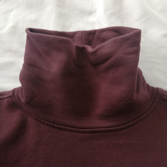 Everlane Cowl Neck Boxy Sweatshirt Burgundy Small - Picture 10 of 16